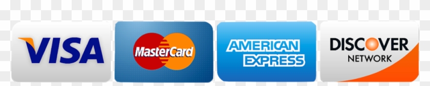 We accept Visa, Mastercard, American Express, and Discover
